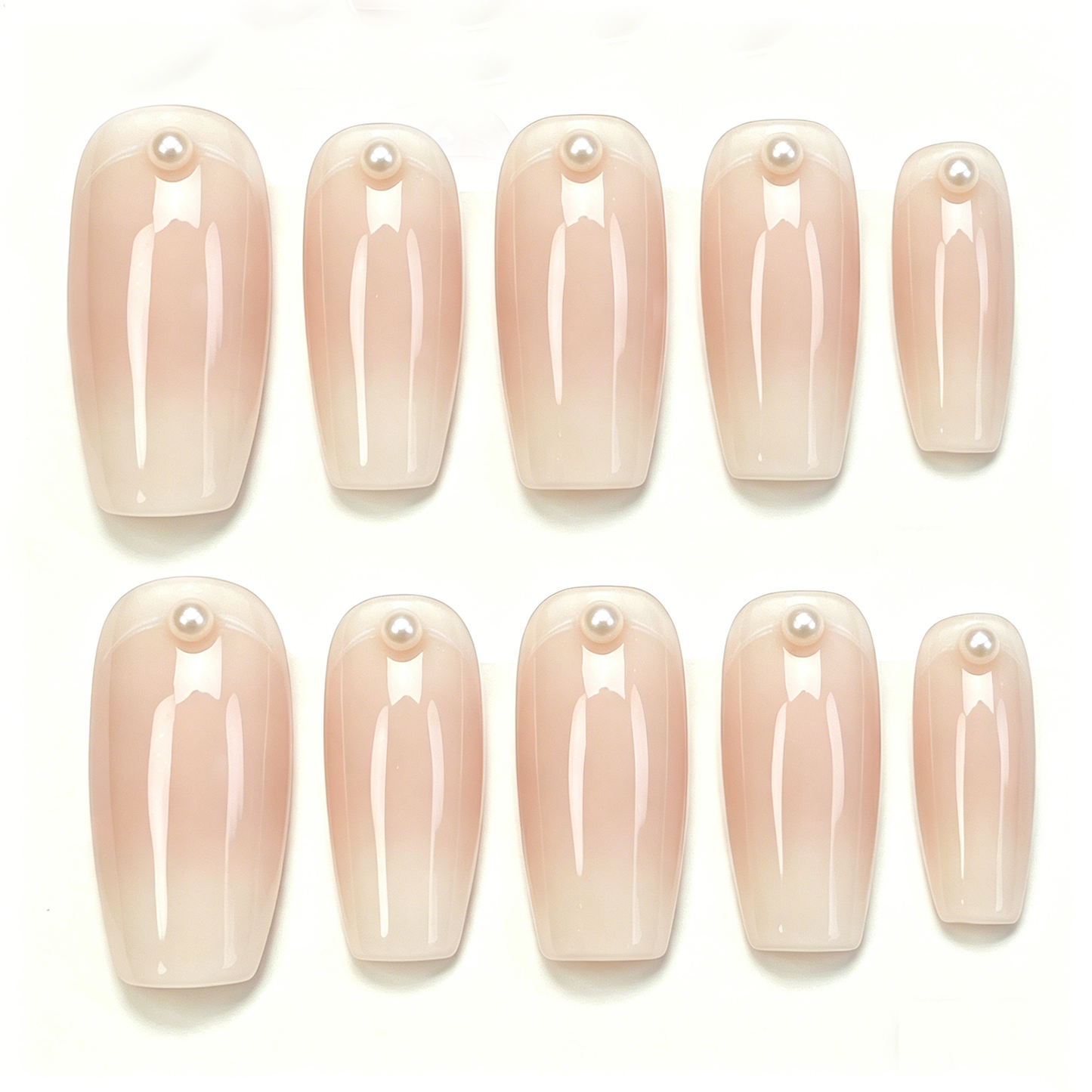 Single Pearl Accent Nails